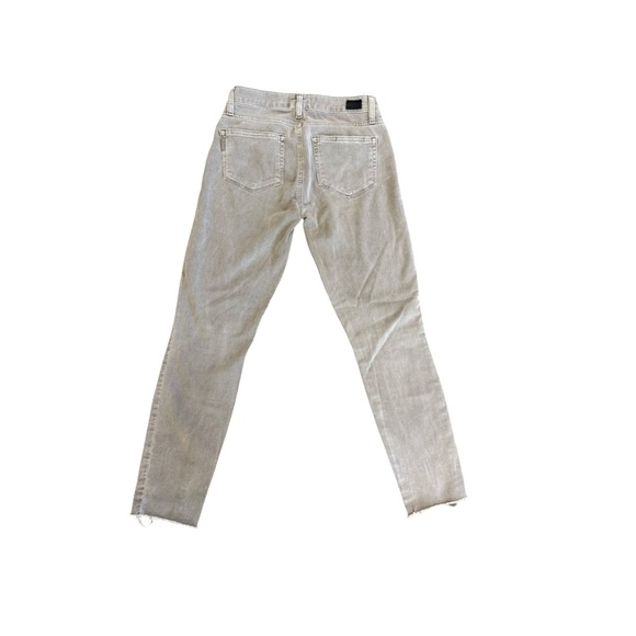 PAIGE Verdugo Ankle Skinny Jeans Women’s 25 Gray Distressed Raw Hem - Picture 2 of 7